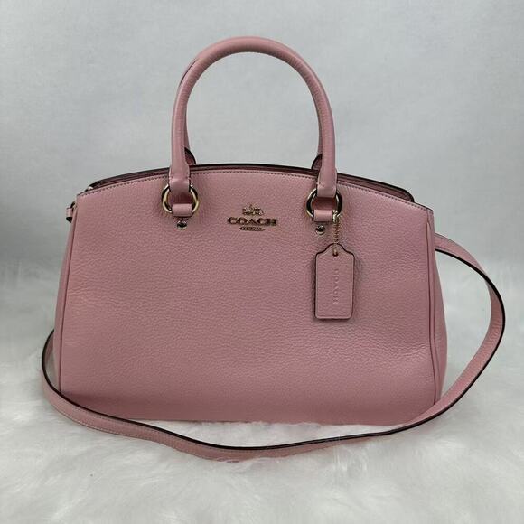 Coach Savannah Large Carryall Bag Crossbody In Leather/Powder Pink CAL56 NWT - Picture 1 of 10